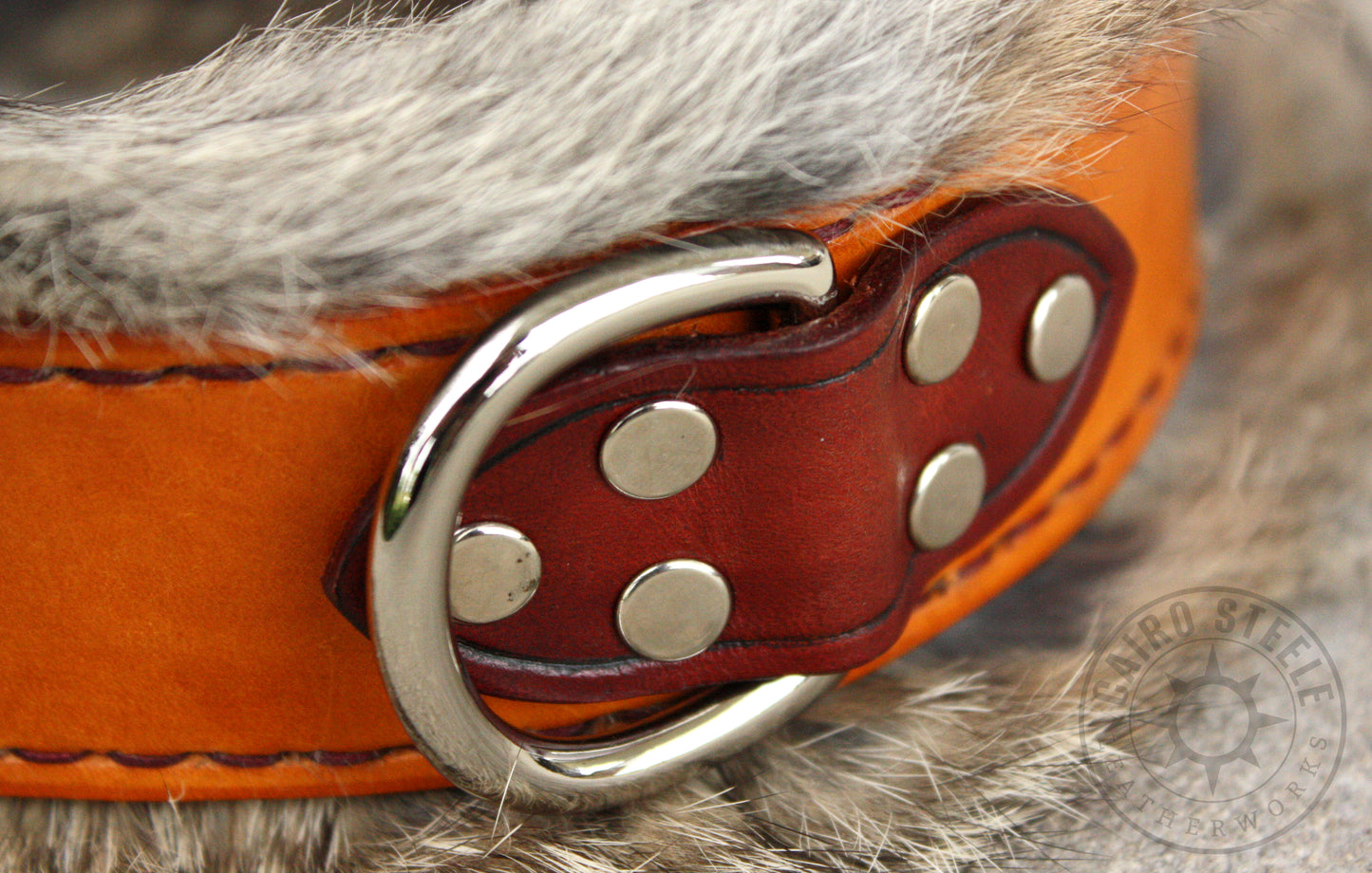 Saddle Tan Fur-Lined Collar