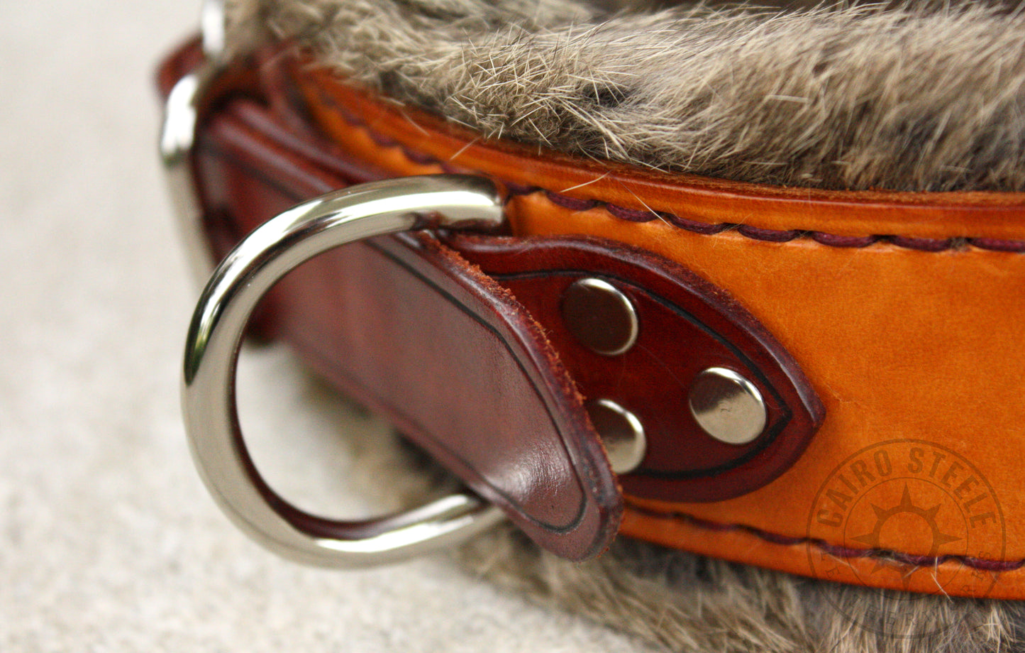 Saddle Tan Fur-Lined Collar
