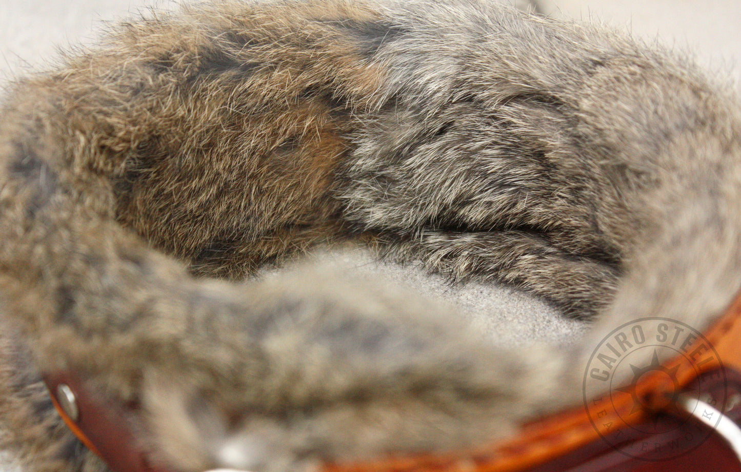 Saddle Tan Fur-Lined Collar