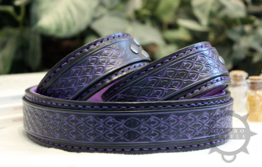 Black & Purple Dragonscale Collar & Cuffs [2024]
