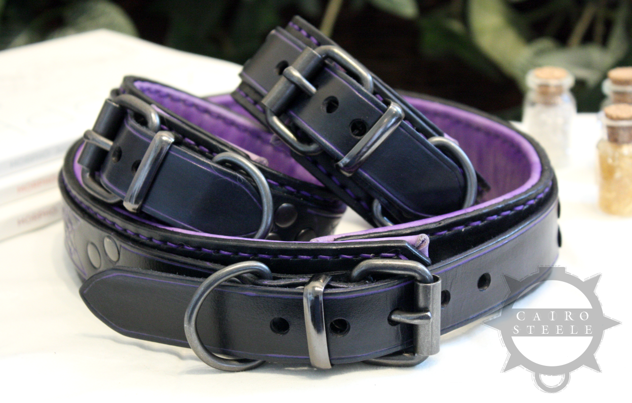 Black & Purple Dragonscale Collar & Cuffs [2024]