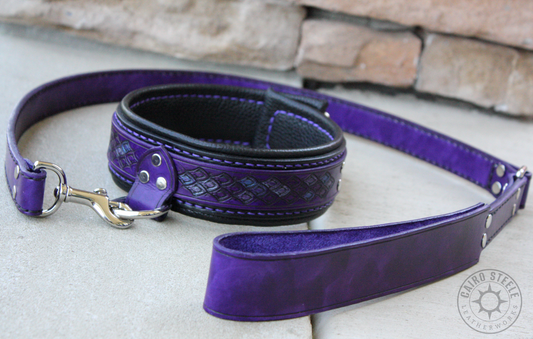 Purple & Black Dragonscale Collar & Leash [2025]