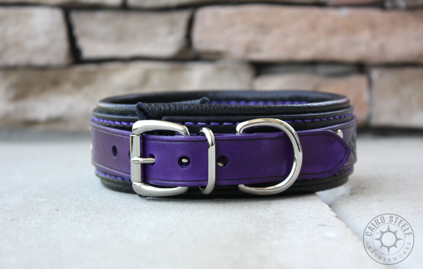 Purple & Black Dragonscale Collar & Leash [2025]