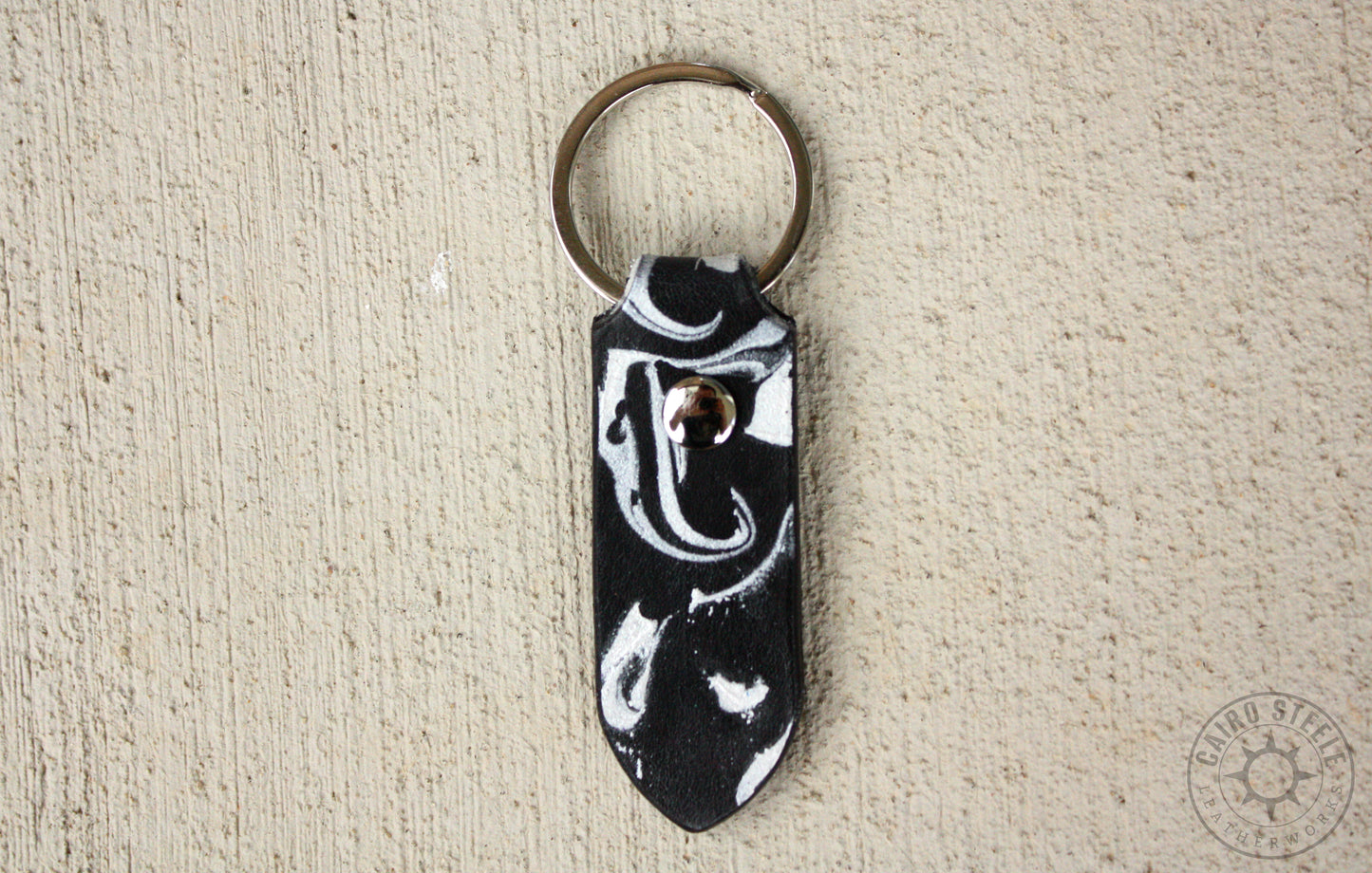 Metallic Marbled Leather Keychains [Multiple Colors]