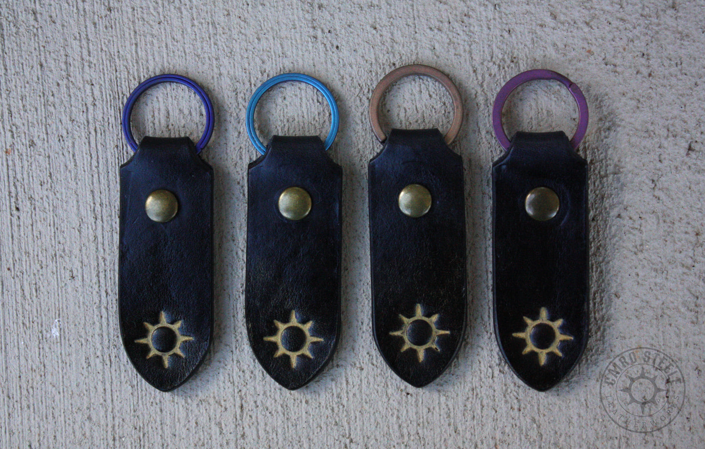 Black Leather Keychain [Multiple Options]