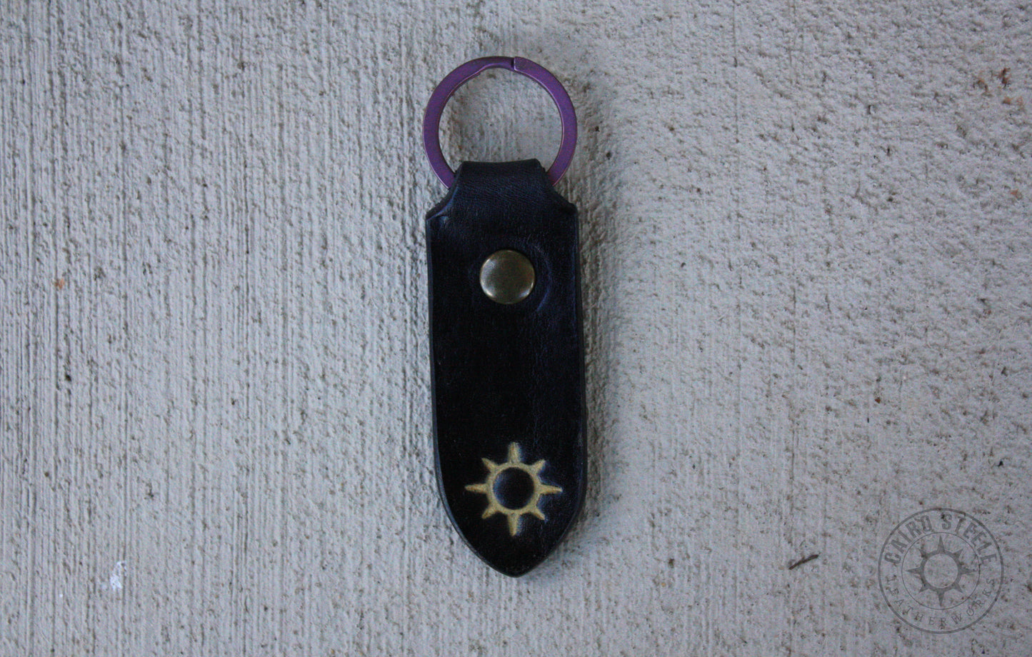 Black Leather Keychain [Multiple Options]