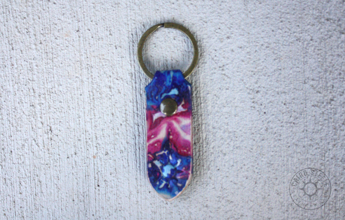 Jeweltone Transgender Marbled Leather Keychains [Multiple Options]