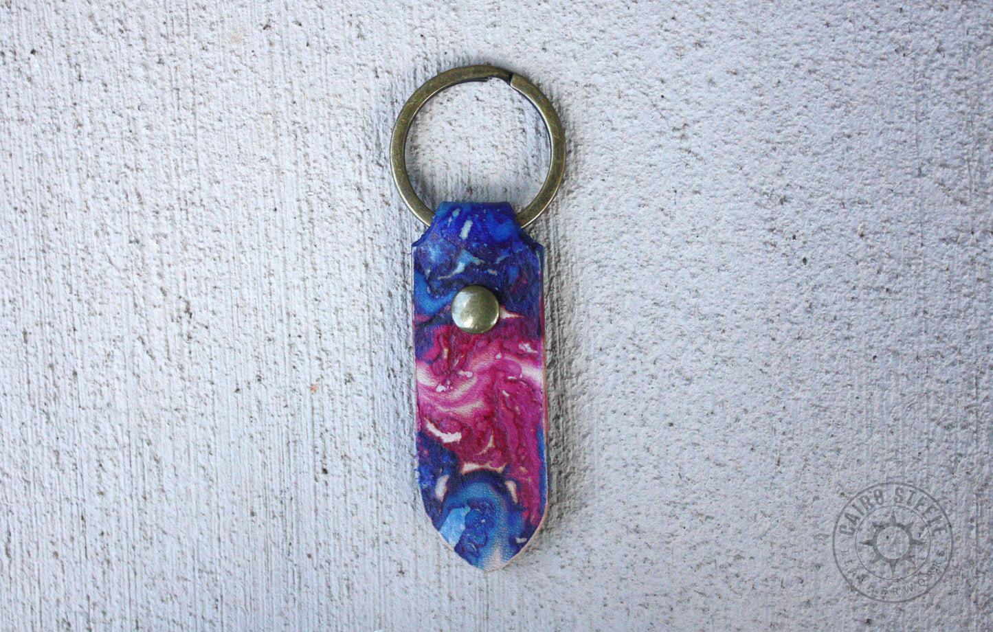 Jeweltone Transgender Marbled Leather Keychains [Multiple Options]