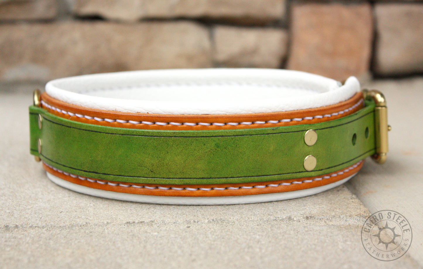 Key Lime Pie Leather Collar