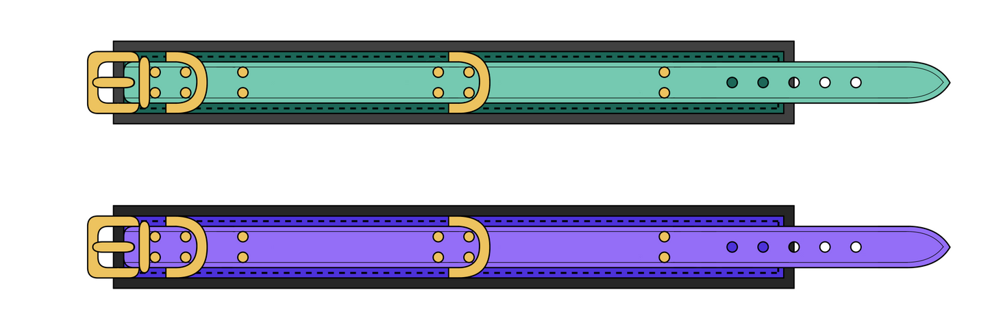 CUSTOM: Turquoise & Lilac Collar Set
