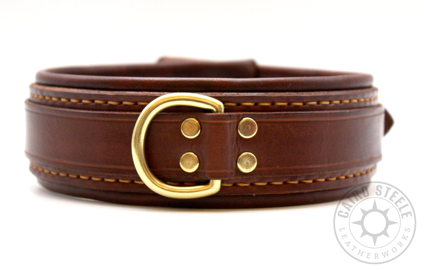 Brown & Gold Locking Collar