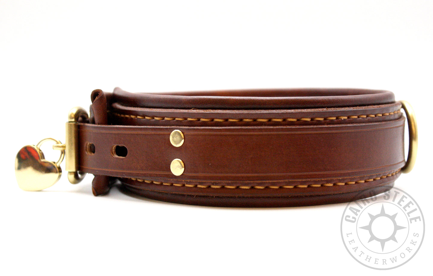 Brown & Gold Locking Collar