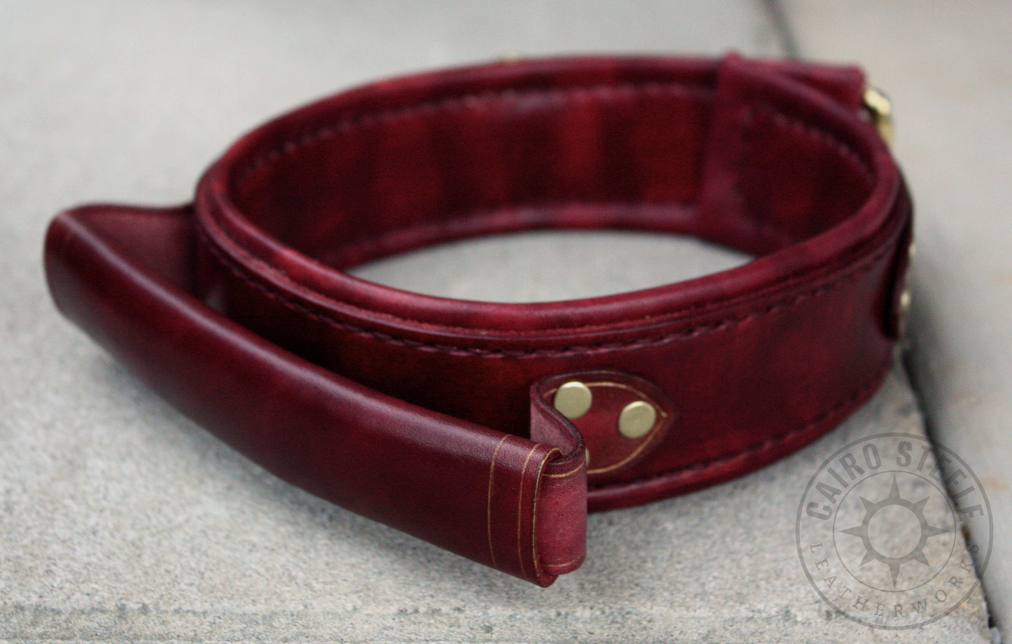 Mahogany Leather Pull Collar
