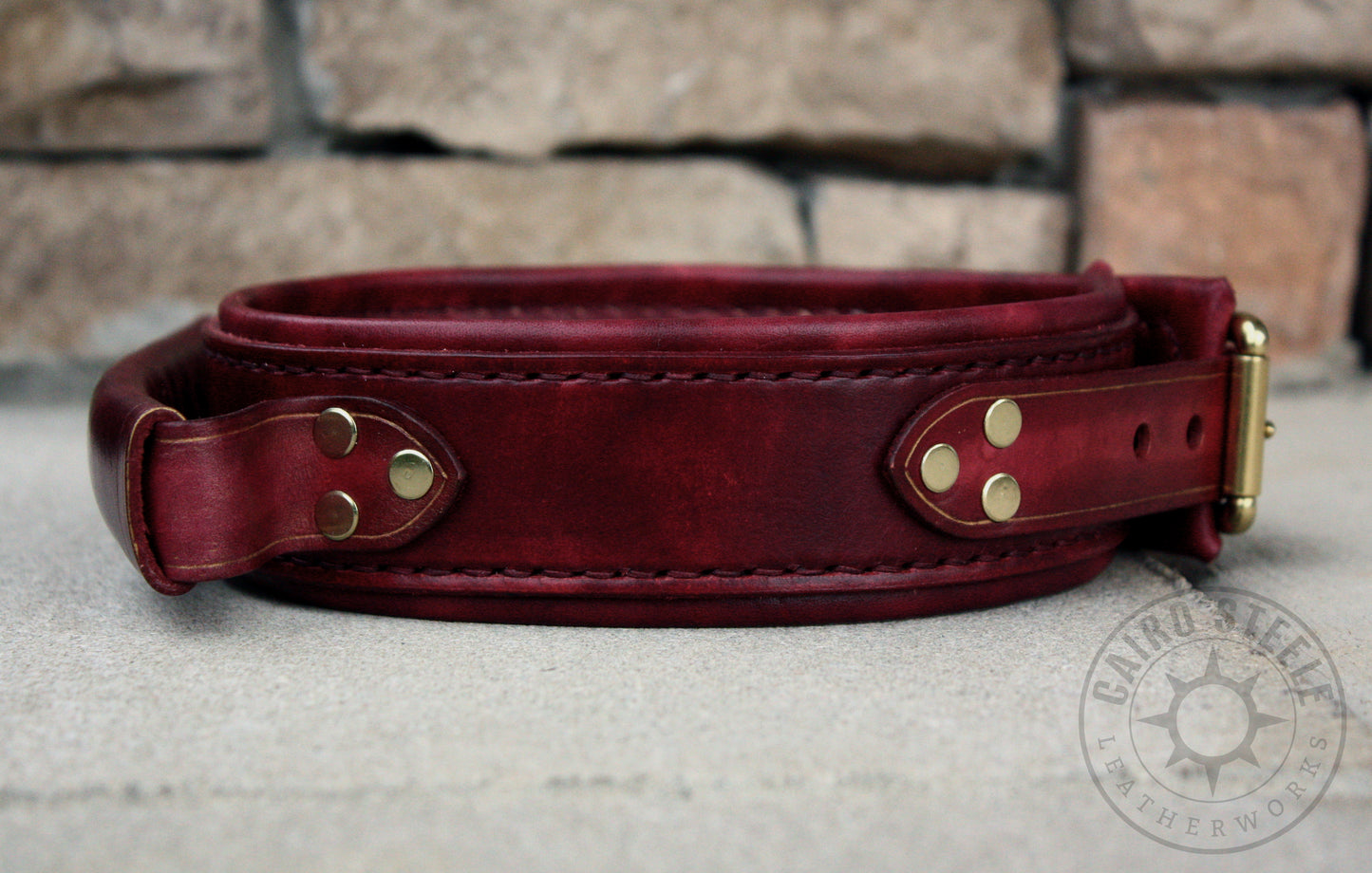 Mahogany Leather Pull Collar