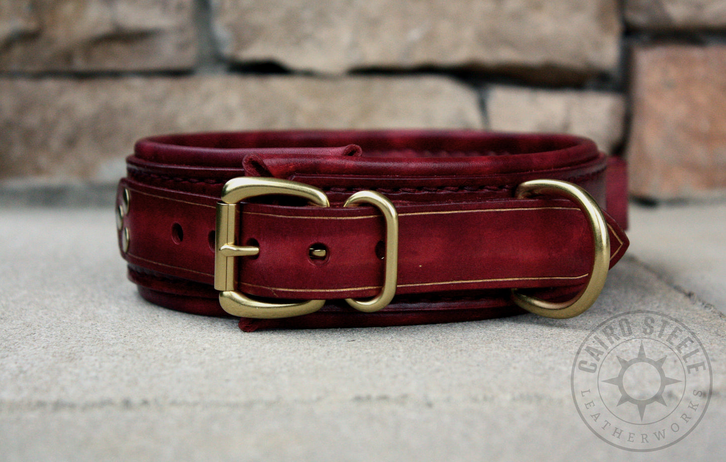 Mahogany Leather Pull Collar
