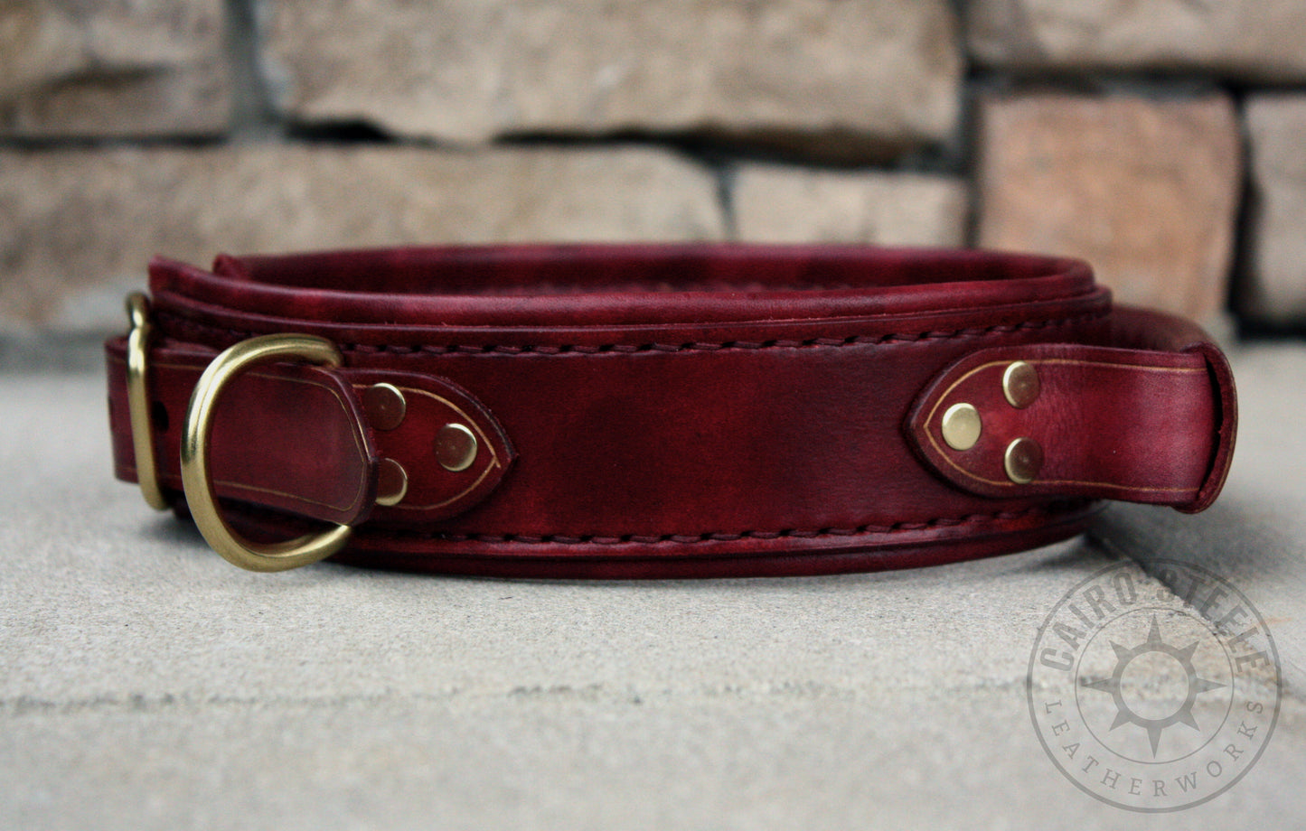 Mahogany Leather Pull Collar