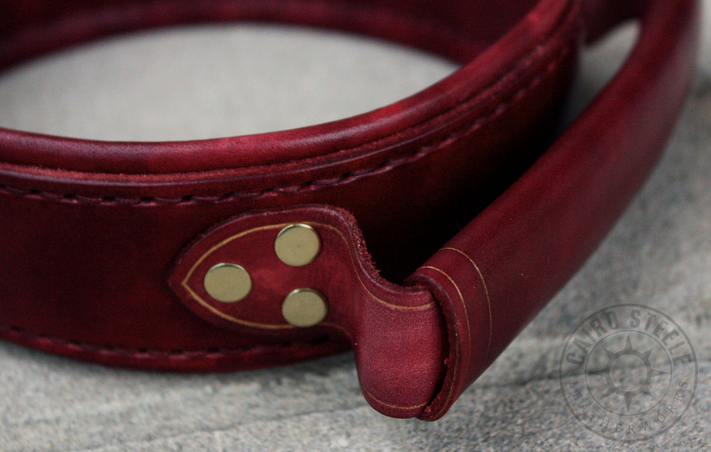Mahogany Leather Pull Collar