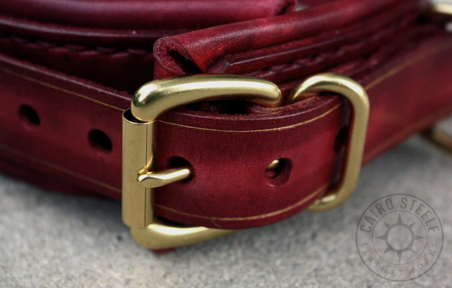 Mahogany Leather Pull Collar