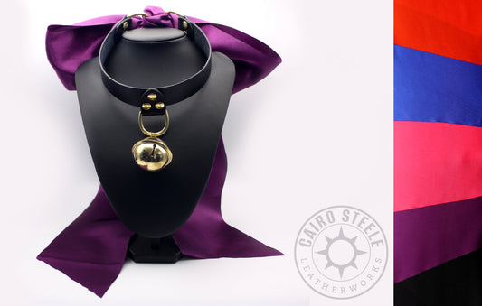 Ribbon Collar w/ Medium Bell [Brass]