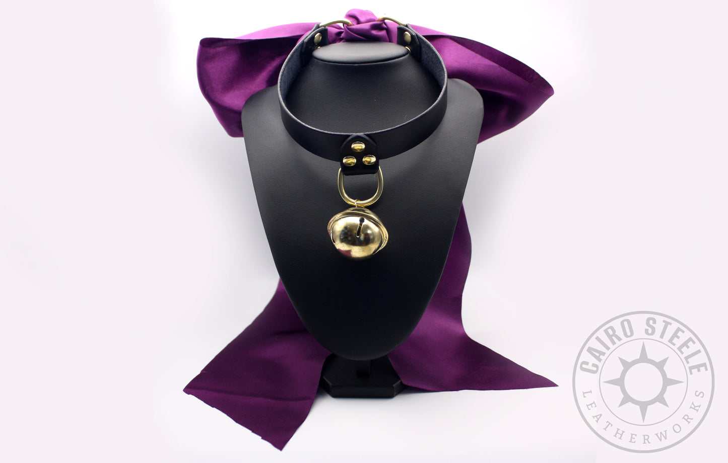Ribbon Collar w/ Medium Bell [Brass]