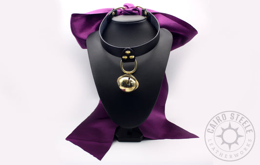 Ribbon Collar w/ Medium Bell [Brass]