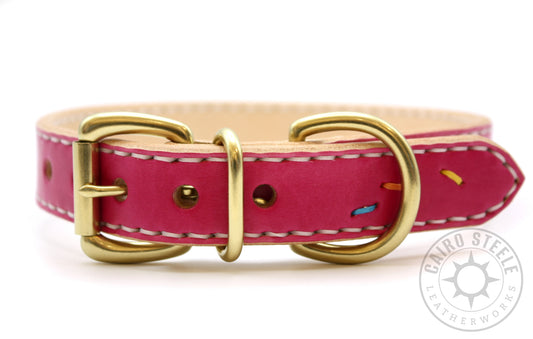 Hot Pink & Brass Sugar Cookie Collar
