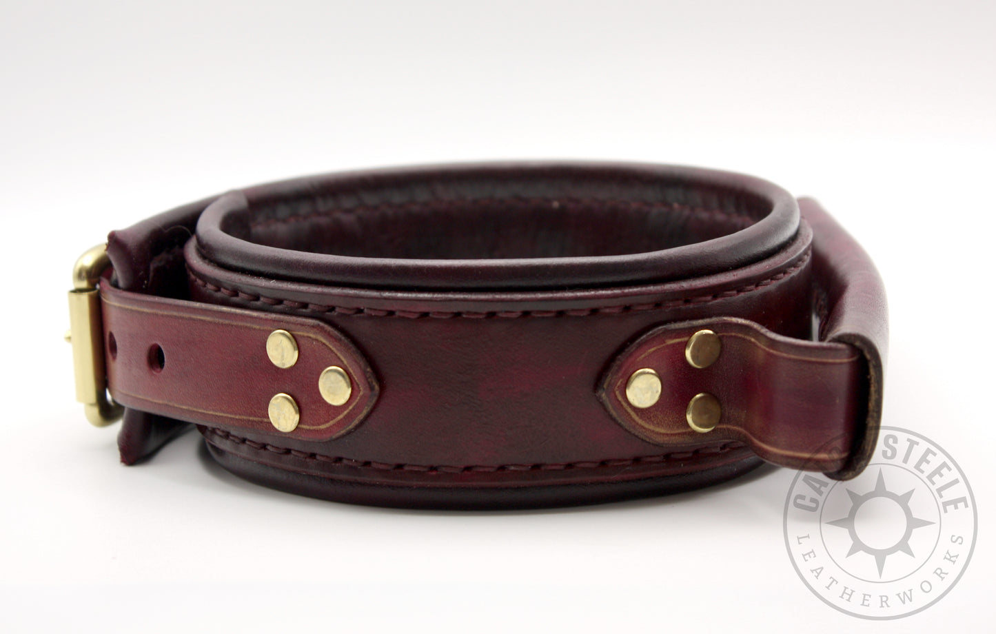 Oxblood & Brass Pull Collar