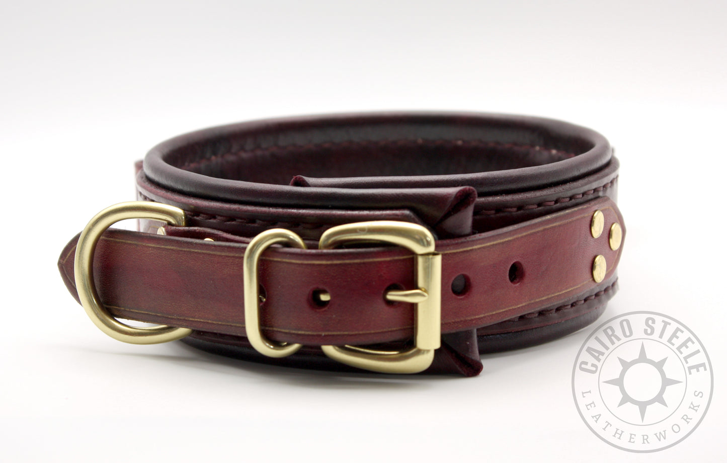 Oxblood & Brass Pull Collar