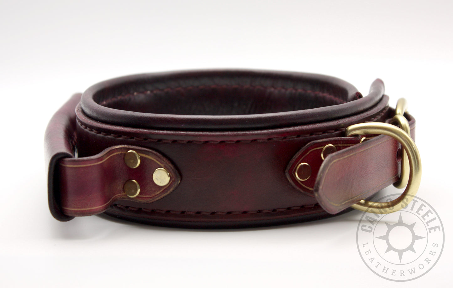 Oxblood & Brass Pull Collar