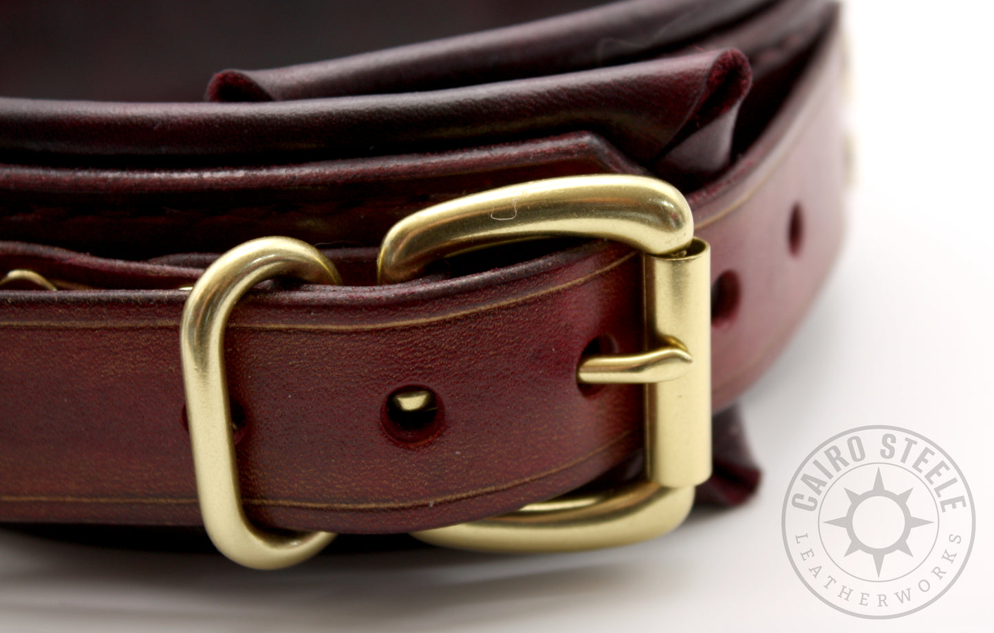 Oxblood & Brass Pull Collar