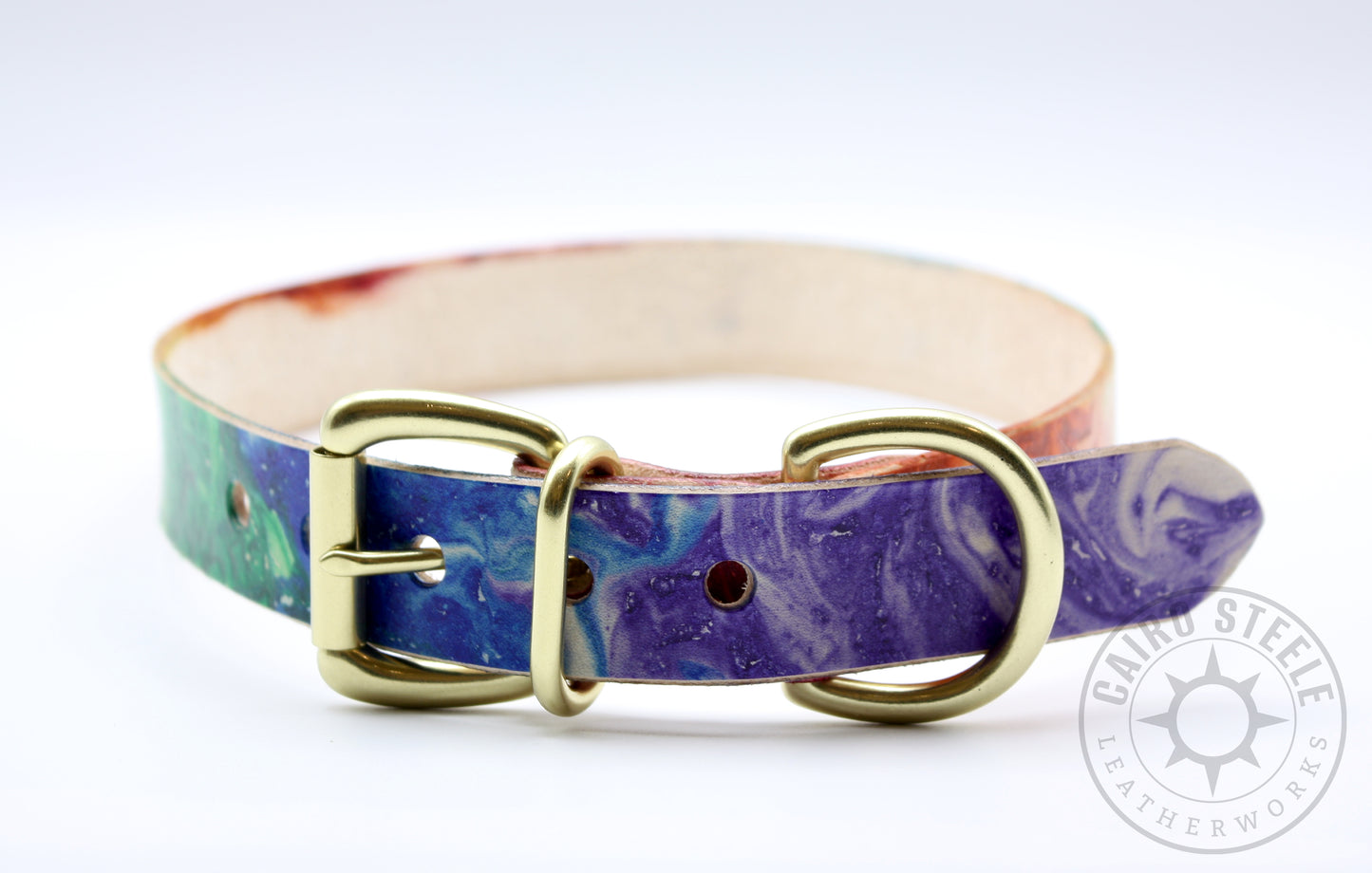 Made-To-Order: Rainbow Marbled Day Collar