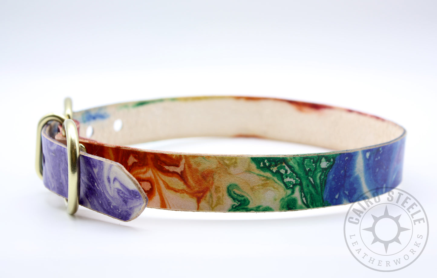 Made-To-Order: Rainbow Marbled Day Collar