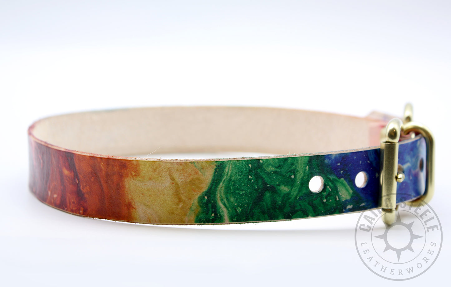 Made-To-Order: Rainbow Marbled Day Collar