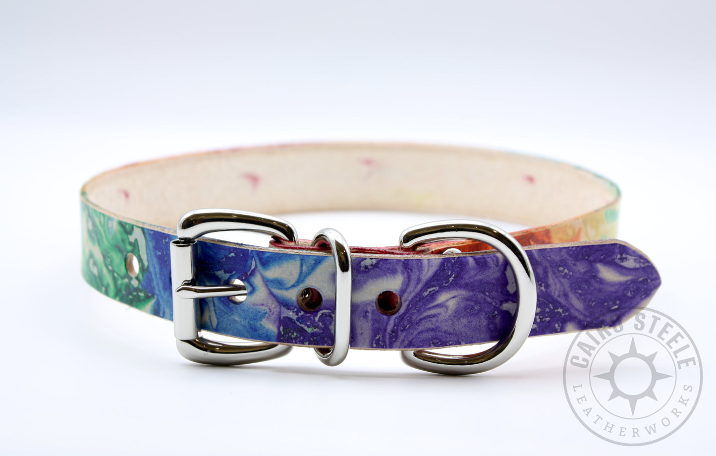 Made-To-Order: Rainbow Marbled Day Collar