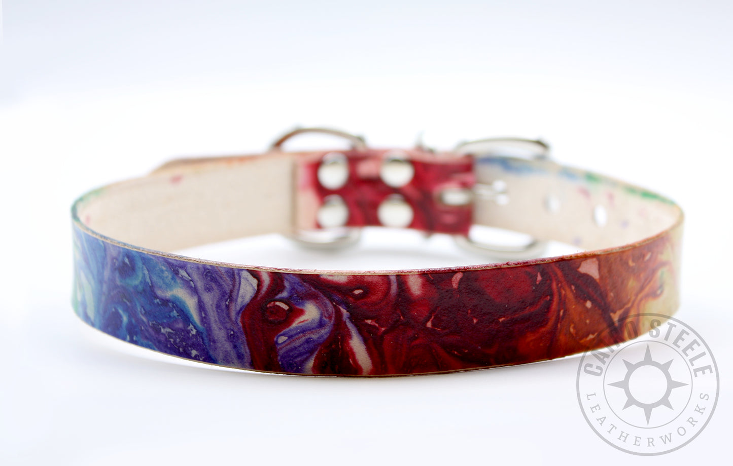 Made-To-Order: Rainbow Marbled Day Collar