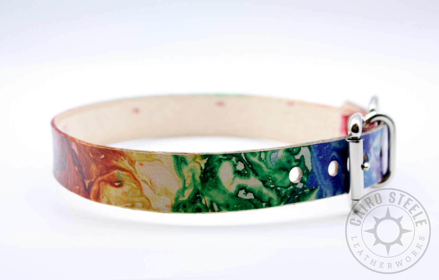 Made-To-Order: Rainbow Marbled Day Collar