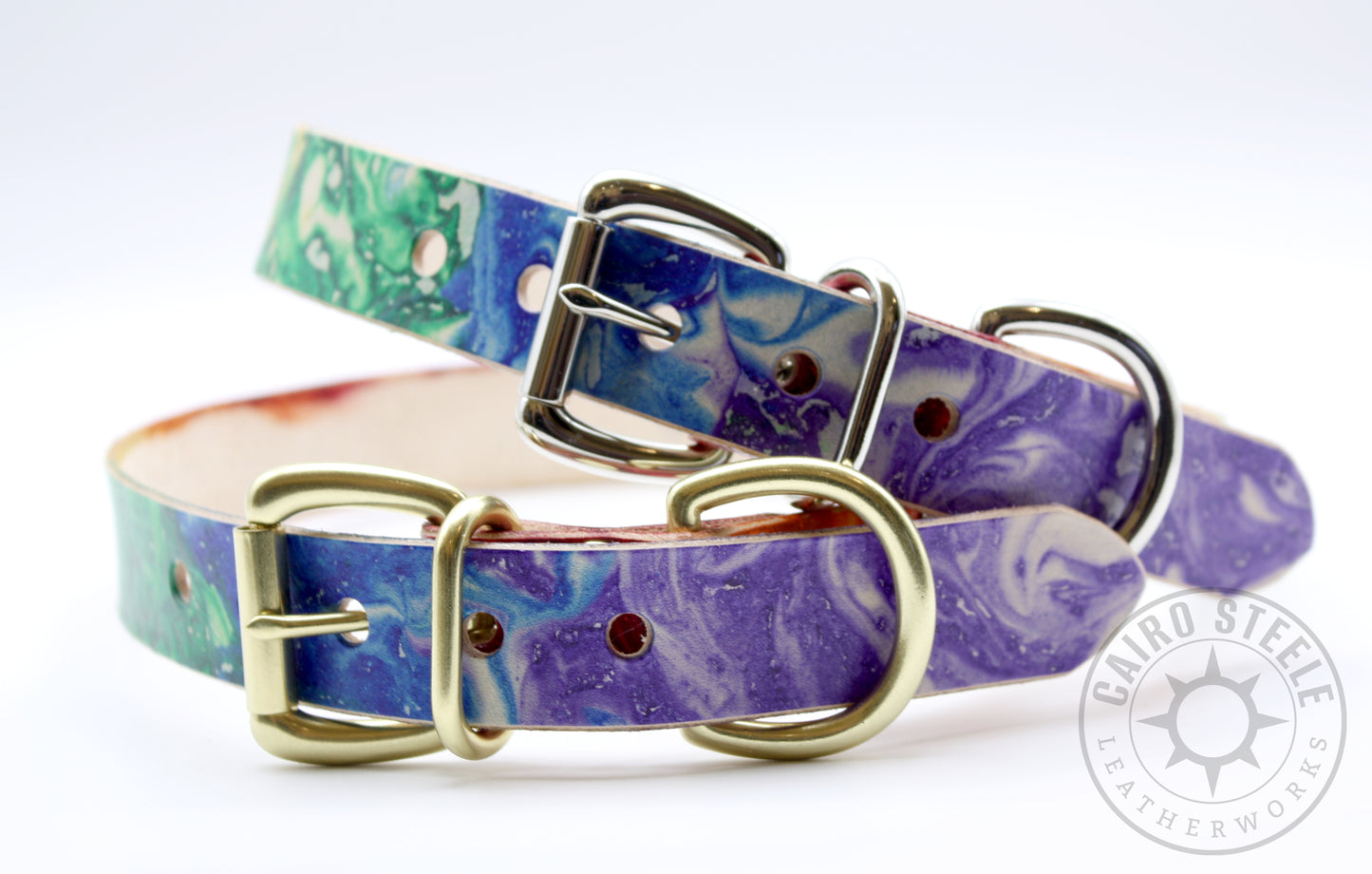 Made-To-Order: Rainbow Marbled Day Collar