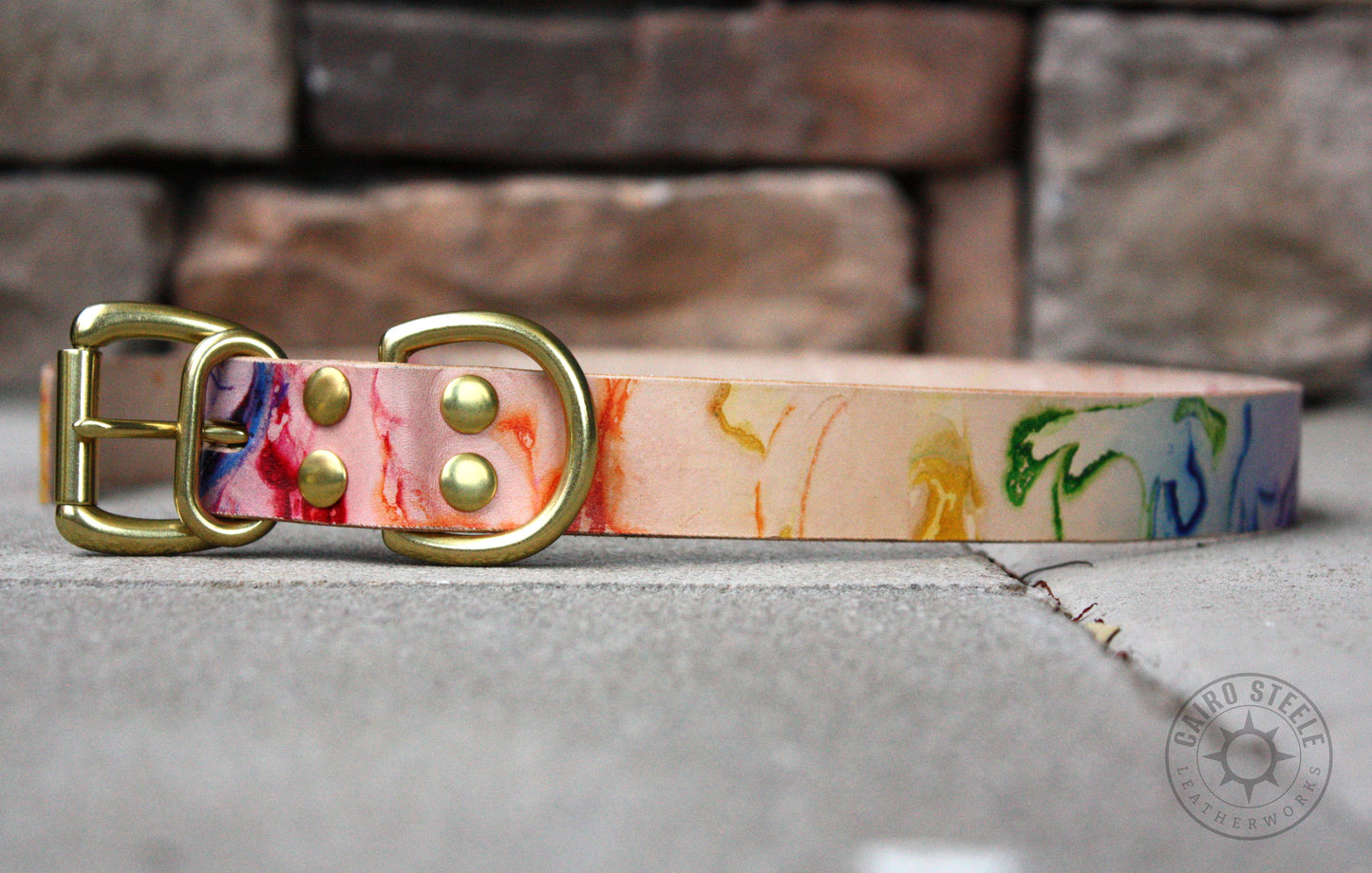 Leather Day Collars [Rainbow Marble]