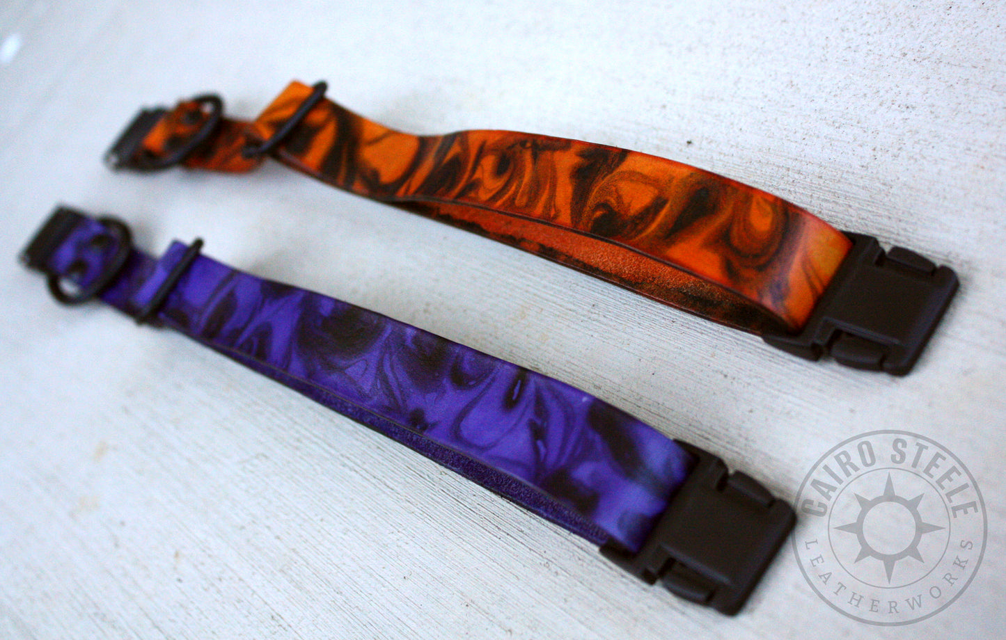 Violet & Black Marbled Puppy Collar