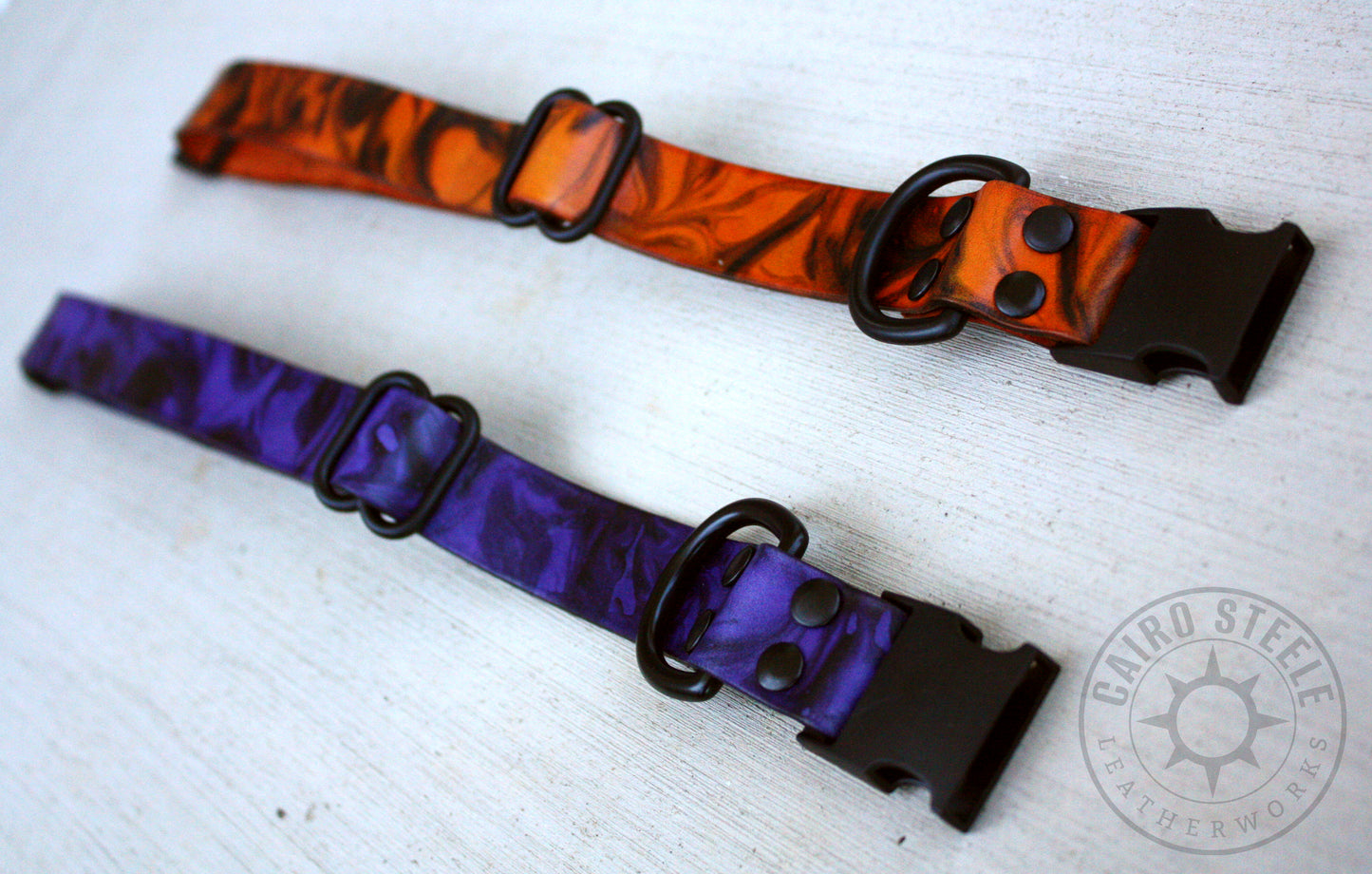 Violet & Black Marbled Puppy Collar