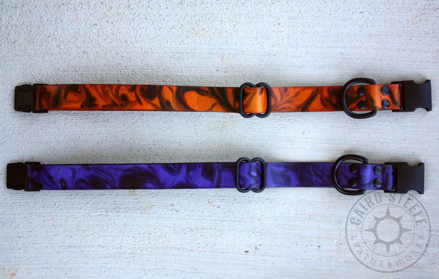 Violet & Black Marbled Puppy Collar