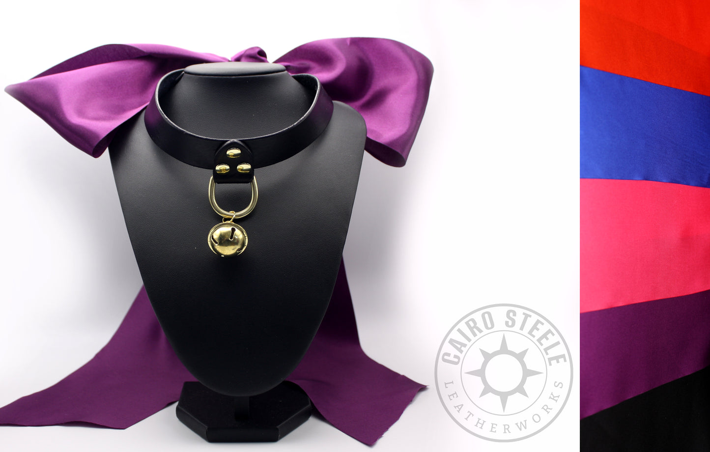 Ribbon Collar w/ Small Bell [Brass]