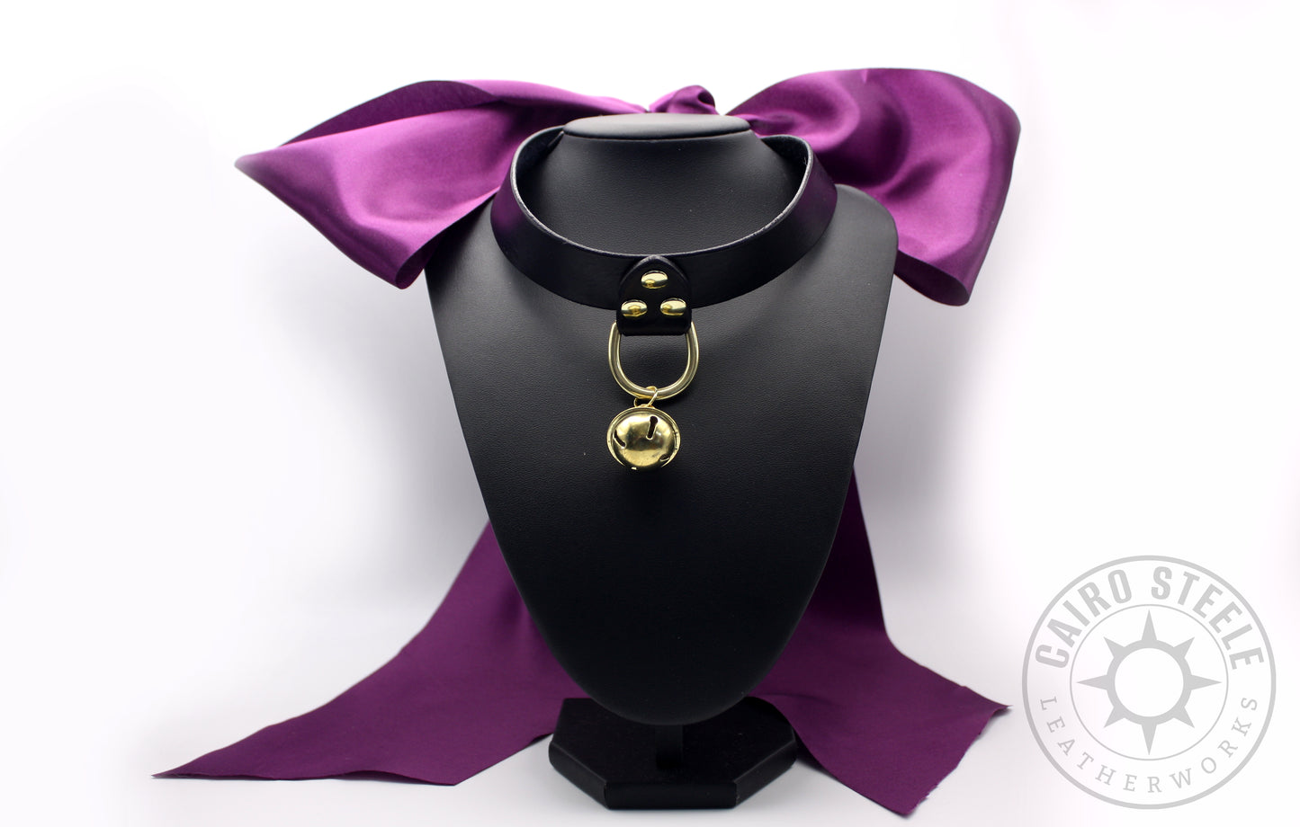 Ribbon Collar w/ Small Bell [Brass]