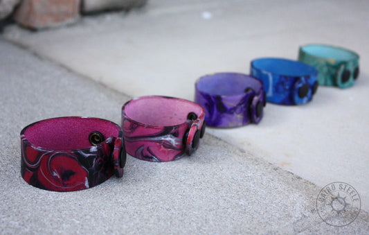 Marbled Leather Bracelets
