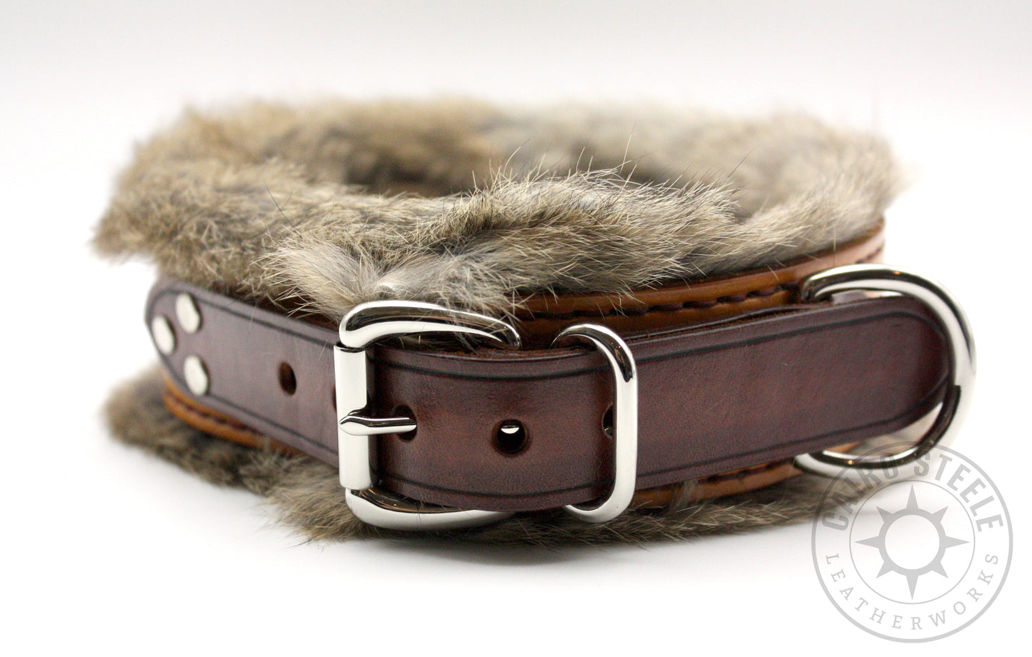Saddle Tan Fur-Lined Collar
