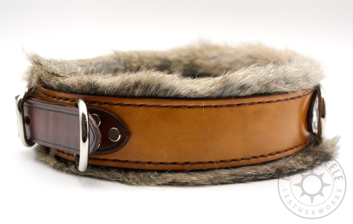 Saddle Tan Fur-Lined Collar