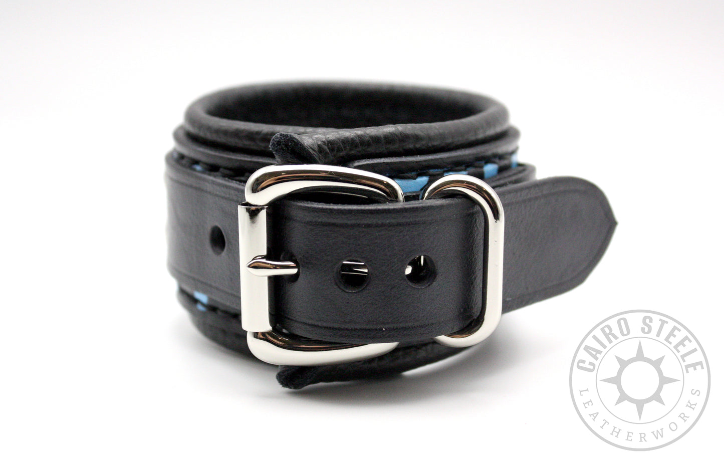 Transgender Pride Drip Cuff [Black Thread] (Discounted)