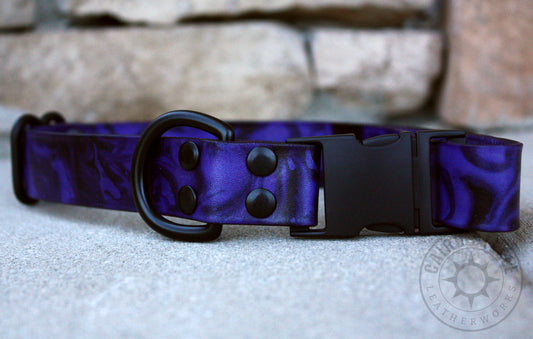 Violet & Black Marbled Puppy Collar
